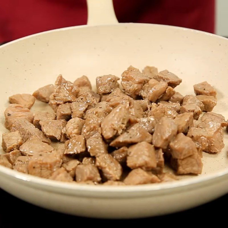 Step 4 Stir-fried and Dried Beef Dried Beef Balls