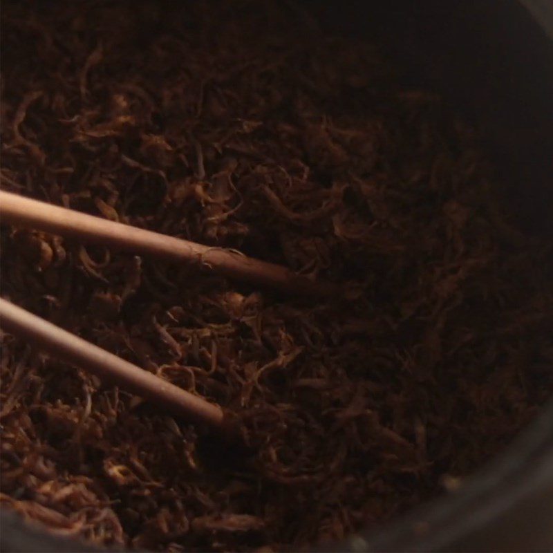 Step 4 Stir-fry and season Vegan mushroom floss