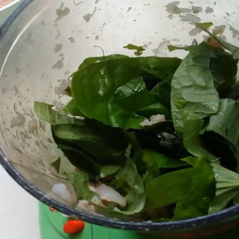 Step 2 Blend fish with wild betel leaf Tilapia fish cake with wild betel leaf