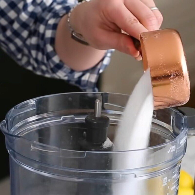 Step 1 Blend lemon and sugar Lemon Egg Cream Jam