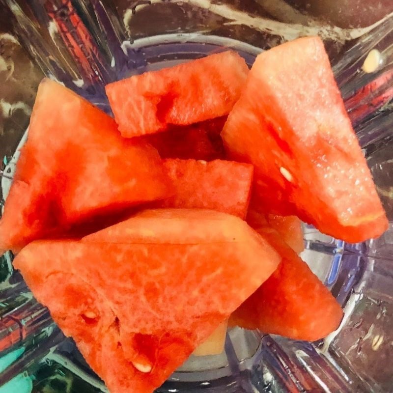 Step 2 Blend watermelon Watermelon yogurt juice