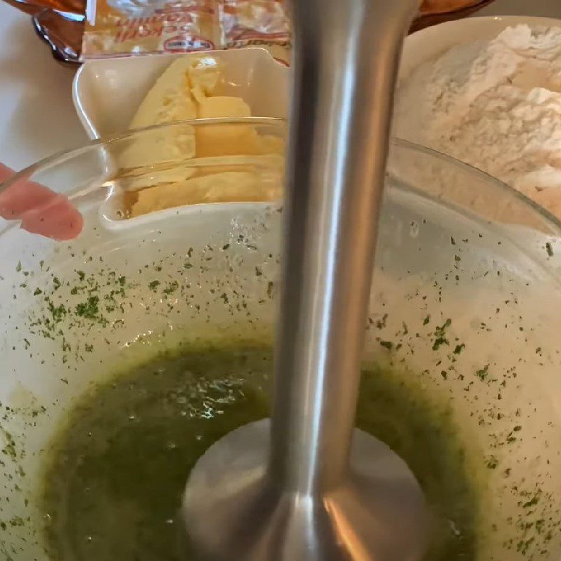 Step 1 Blending the mint mixture Butter Mint Cookies