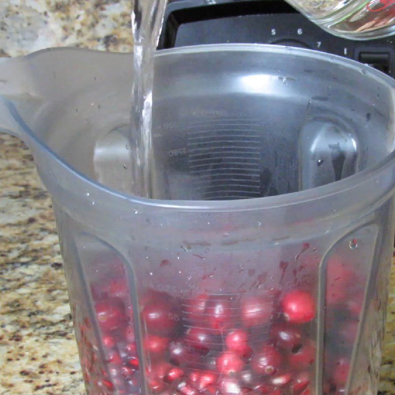 Step 2 Blend Cranberries and Pomegranate Cranberry and Pomegranate Juice