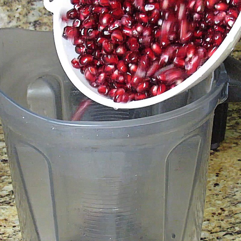 Step 2 Blend Cranberries and Pomegranate Cranberry and Pomegranate Juice