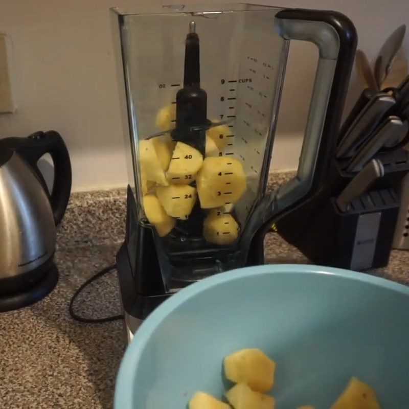 Step 2 Blend the ginger for Pineapple Ginger Juice