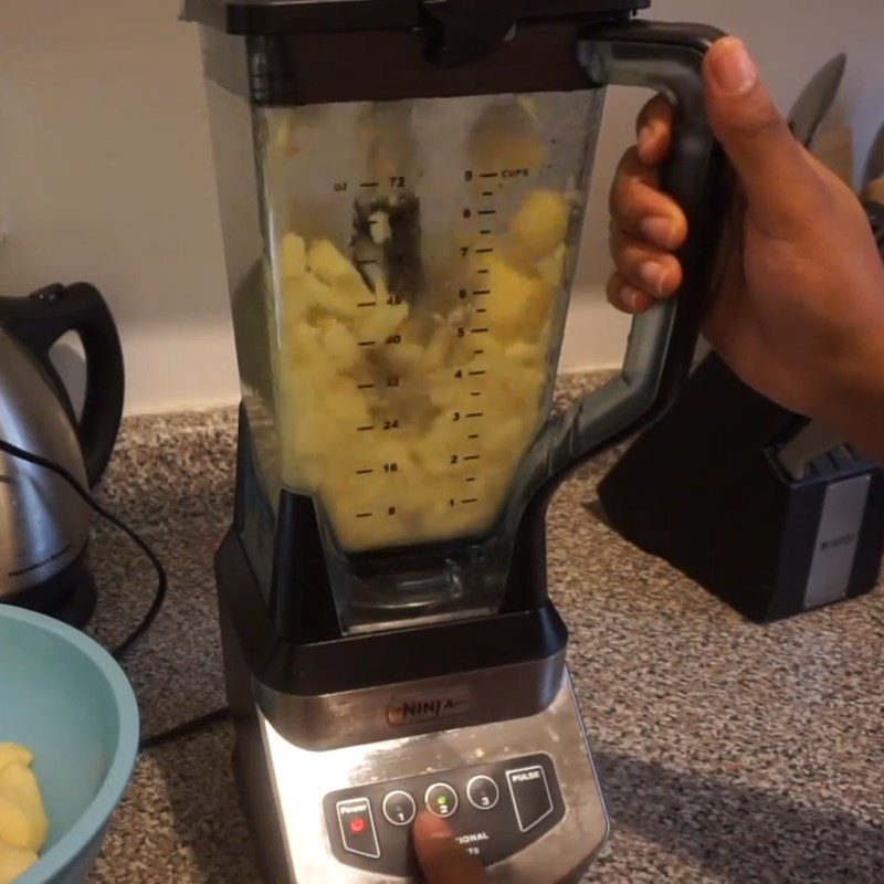 Step 2 Blend the ginger for Pineapple Ginger Juice