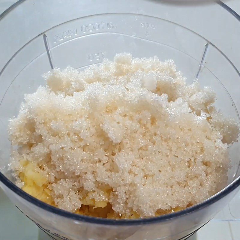 Step 4 Grinding the mung bean filling Purple sweet potato cookies