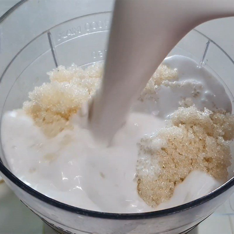 Step 4 Grind mung bean filling Sweet Potato Cookies