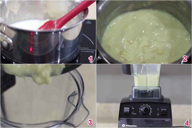 Step 2 Blend durian and milk How to make Durian Ice Cream with a Blender