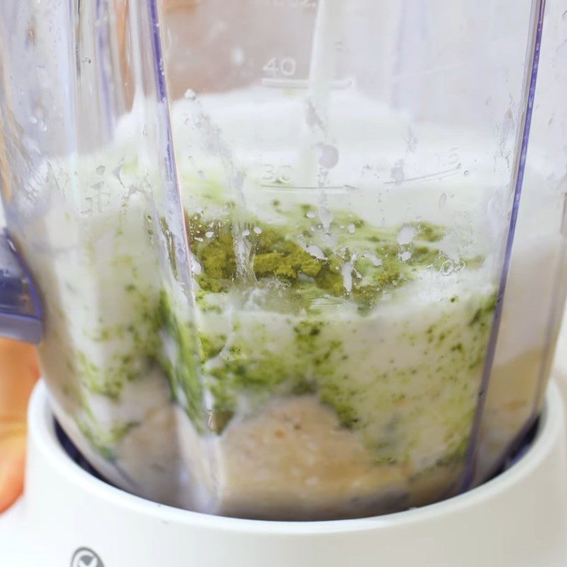 Step 4 Green rice and coconut milk smoothie