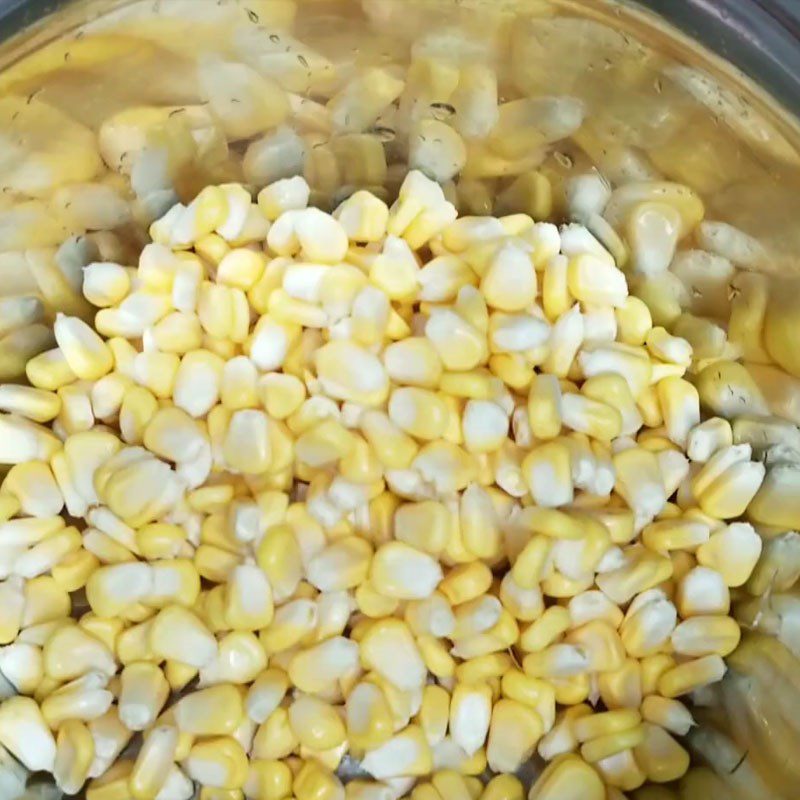 Step 2 Blending corn milk Corn jelly