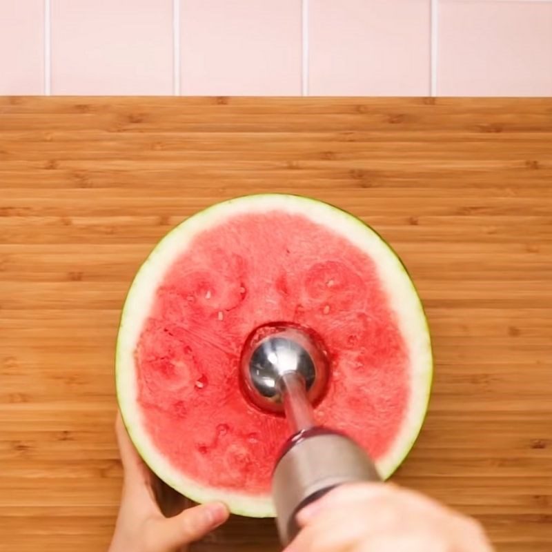 Step 1 Blend and freeze the watermelon for Watermelon Bingsu