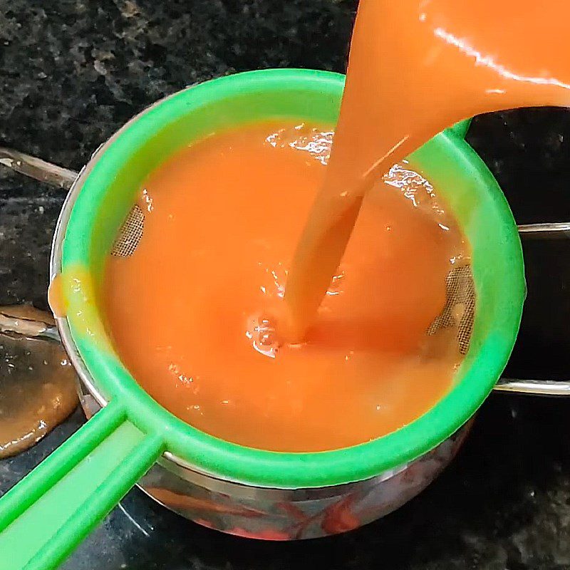 Step 2 Blend and strain the juice Tomato Carrot Juice