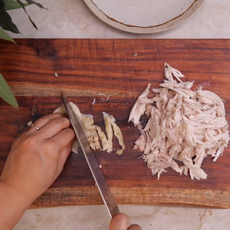 Step 5 Shred Chicken Shredded Chicken Porridge