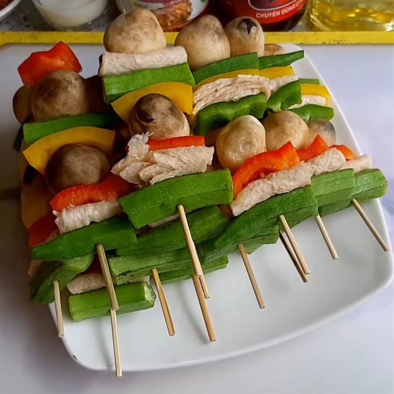 Step 2 Vegetable Skewers Vietnamese-style grilled vegetable skewers