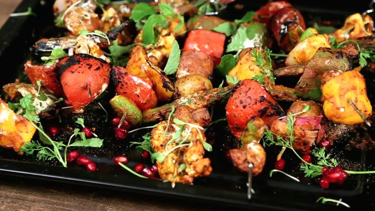 Indian-style Grilled Vegetable Skewers