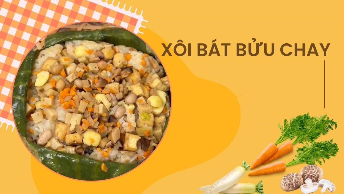 Vegetarian Sticky Rice Bát Bửu (Recipe shared by Tiktok Vegetarian Kitchen XANH)