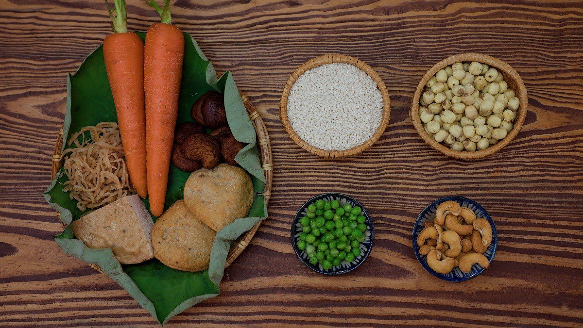 Ingredients for the dish Xôi Bát Bửu Chay