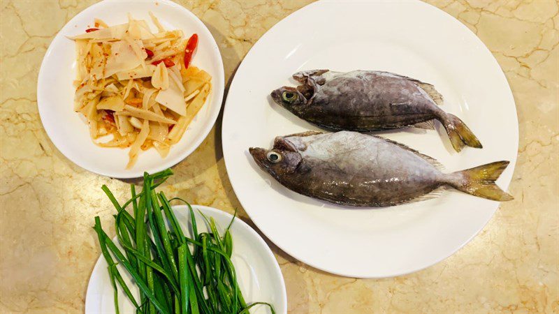 Ingredients for sour soup with fish