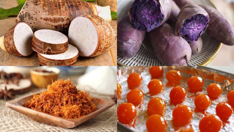 Ingredients for fried taro cake