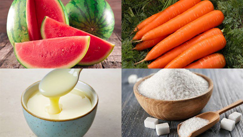 Ingredients for watermelon smoothie