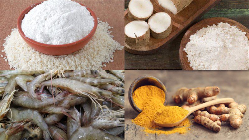Ingredients for Da Nang bánh căn