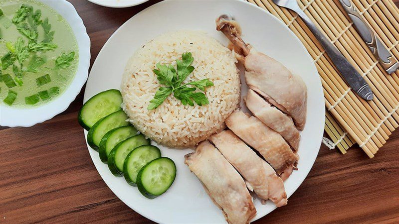 Ingredients for Thai chicken rice - Khao Man Gai