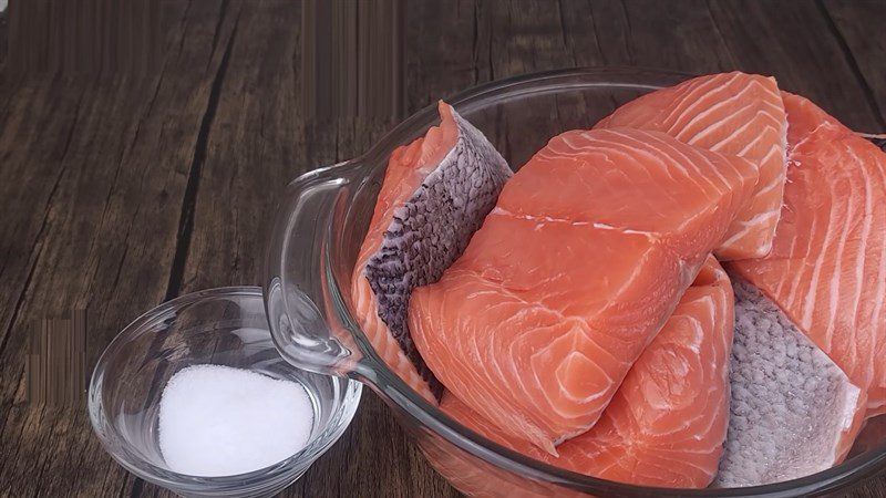 Ingredients for dried salmon