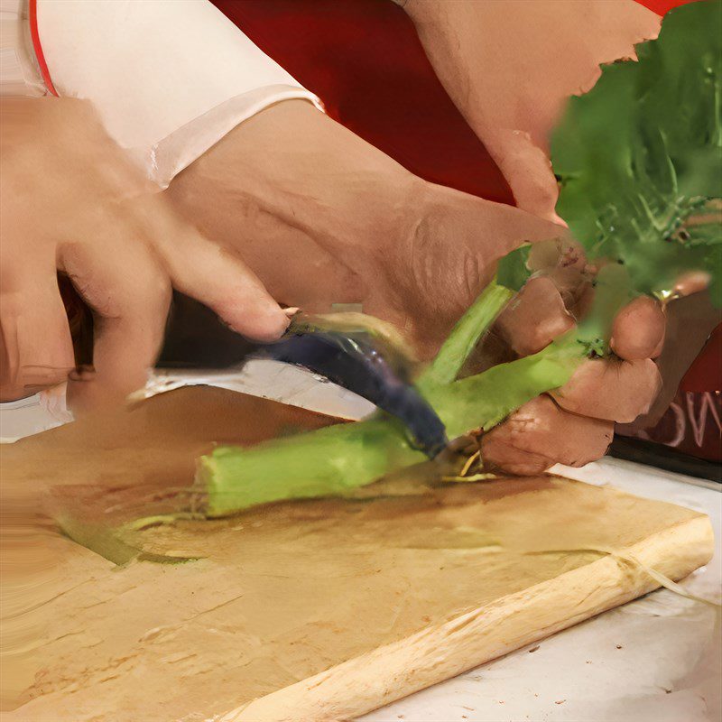 Step 1 Prepare the mustard greens Garlic Stir-fried Mustard Greens