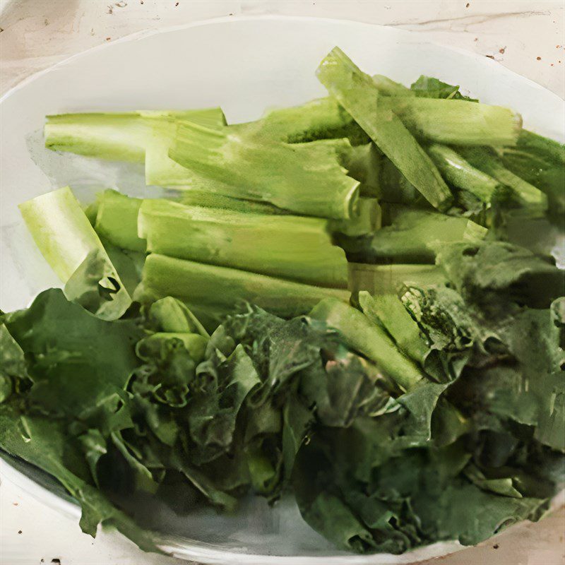 Step 1 Prepare the mustard greens Garlic Stir-fried Mustard Greens