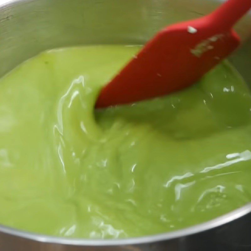 Step 4 Mix and cook the pandan jelly dough