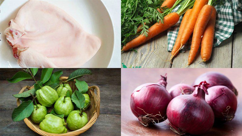 Ingredients for Guava Salad with Pig's Ear and Snail Guava Salad