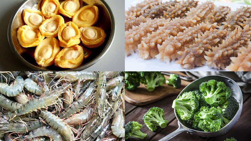 Ingredients for the dish of 2 ways to cook abalone hotpot