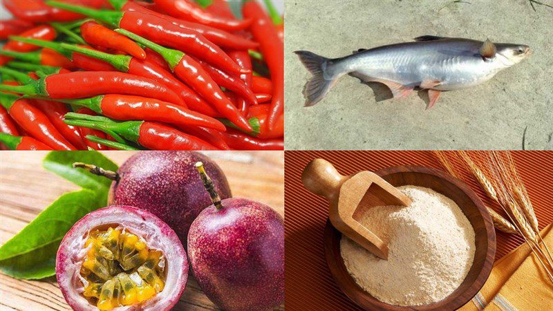 Ingredients for fried snakehead fish and dried fried snakehead fish