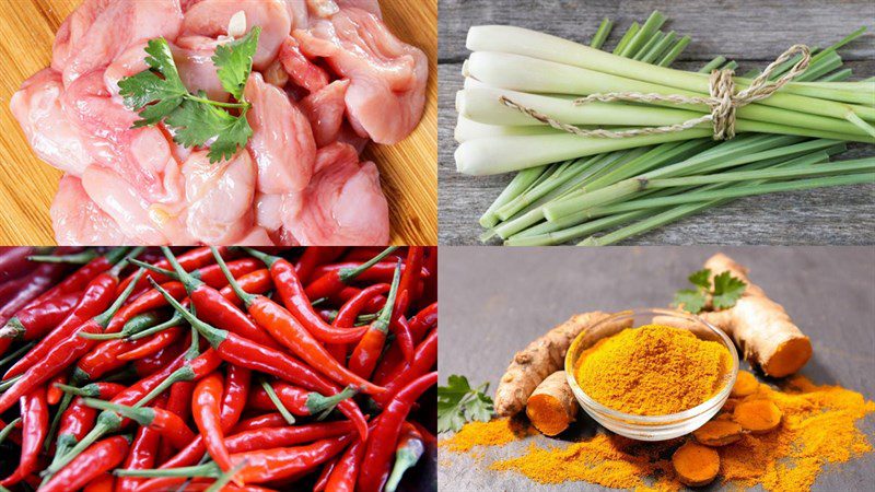 Ingredients for stir-fried basa fish stomach