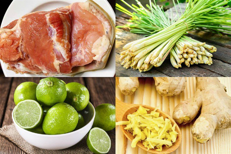 Ingredients for the dish and how to make lemongrass-steamed beef and beer-steamed beef