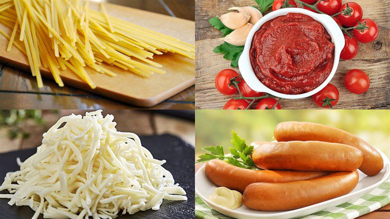 Ingredients for baked pasta