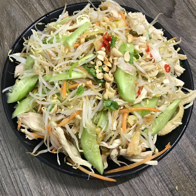 Step 4 Final Product Shredded Chicken Salad with Bean Sprouts