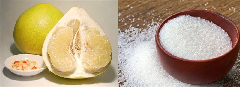 Ingredients for pomelo wine dish