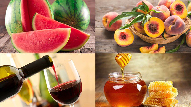 Ingredients for watermelon smoothie dish