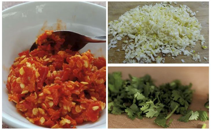 Step 1 Prepare ingredients for Fried Salmon with Coconut Sauce