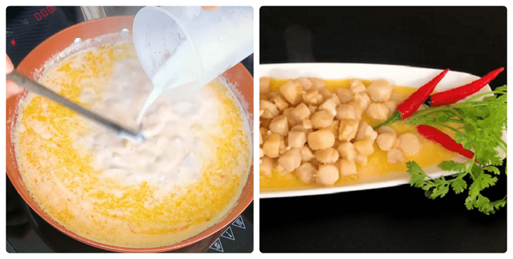 Step 4 Completion Scallops with garlic butter sauce