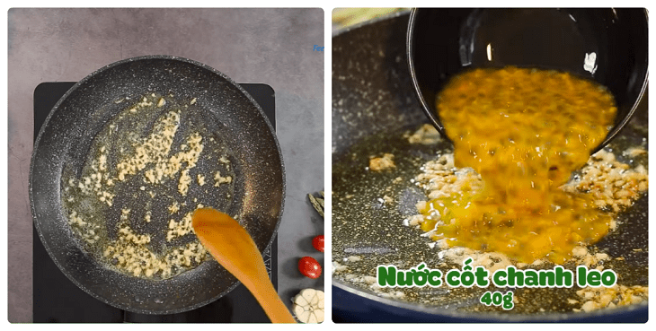 Step 3 Make the passion fruit sauce for Scallops with Passion Fruit Sauce