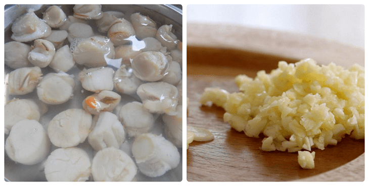 Step 1 Prepare the ingredients for Scallop with garlic butter sauce