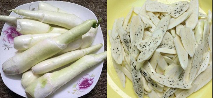 Step 1 Preliminary preparation of the bulrush Bulrush stir-fried with eggs