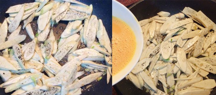Step 3 Make bulrush stir-fried with eggs Bulrush stir-fried with eggs
