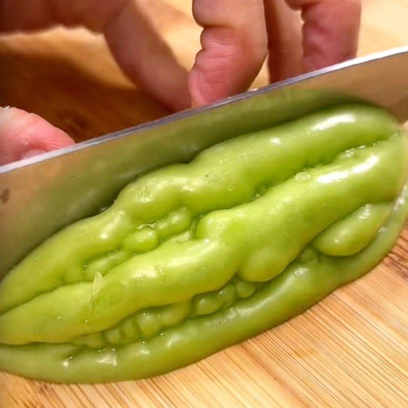 Step 1 Prepare the ingredients for Bitter melon simmered with vegetarian fish sauce