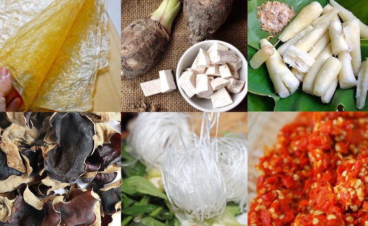 Ingredients for braised tofu skin