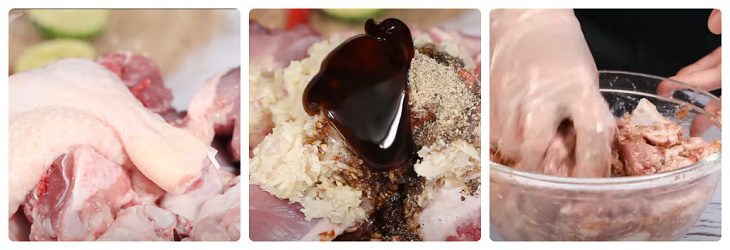 Step 1 Prepare duck meat Fried Red Sauce Duck