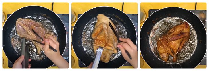 Step 4 Frying Duck Fried Lemongrass Chili Duck